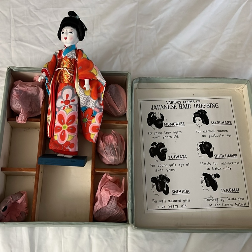 Japanese Doll with Six Wigs